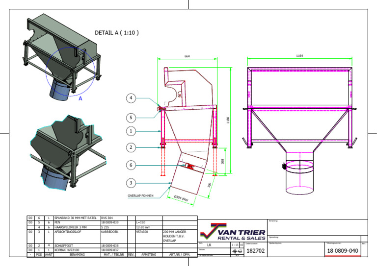 DETAIL A (1:10) : Benaming | PDF