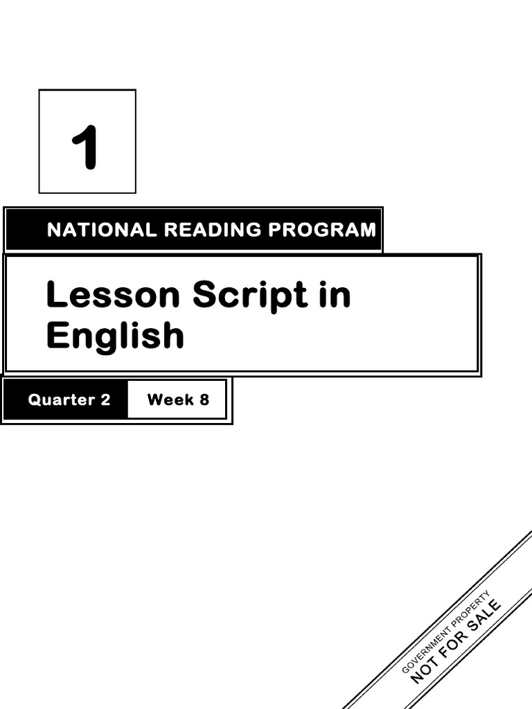 Lesson Script in English: National Reading Program | PDF | Copyright ...