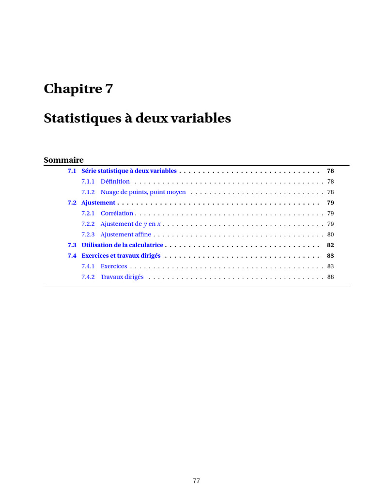 BTS2022 Chap 07 Stats 2 Var | PDF