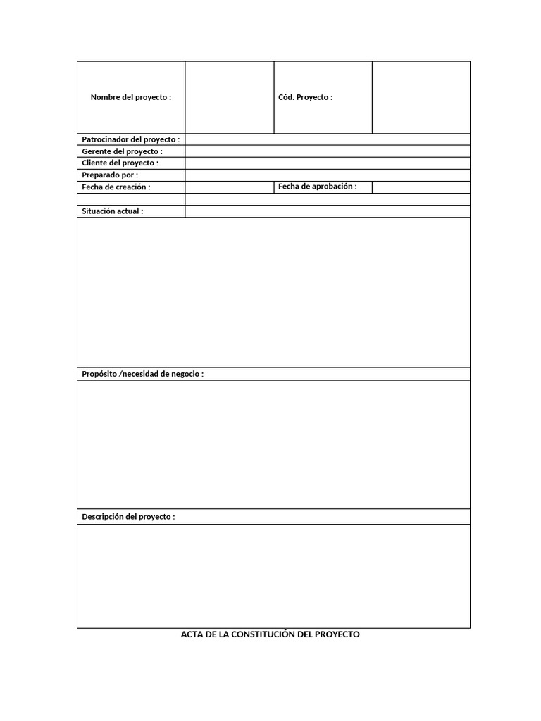 Acta de Constitucion Del Proyecto Liscto | PDF | Pesticida | Tecnología
