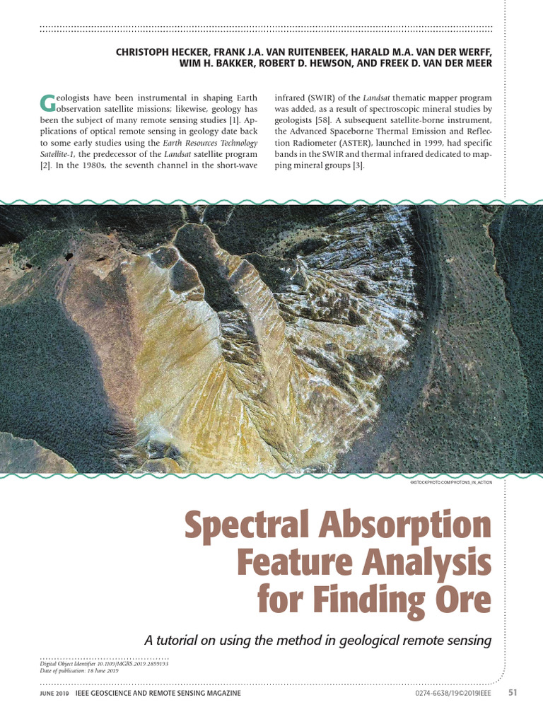 Spectral Absorption Feature Analysis For Finding Ore | PDF