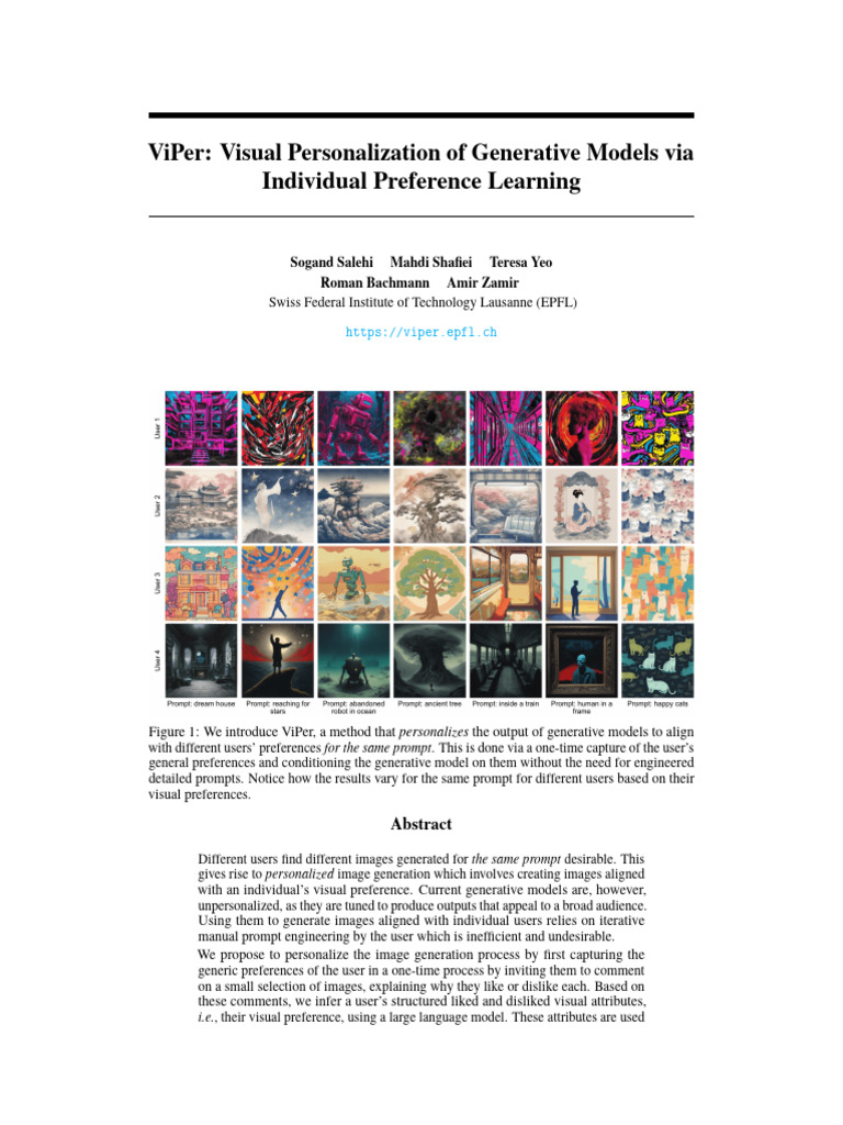 Viper: Visual Personalization of Generative Models Via Individual ...