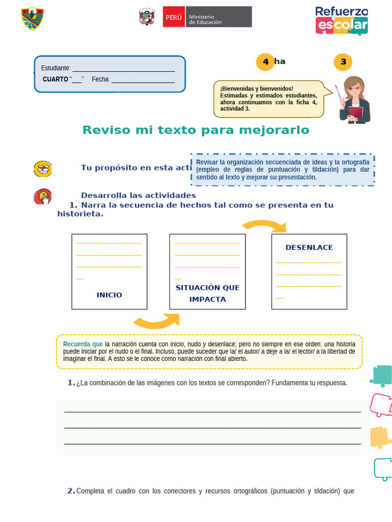 Refuerzo 4to Ficha 4 Act. 3 2023 | PDF