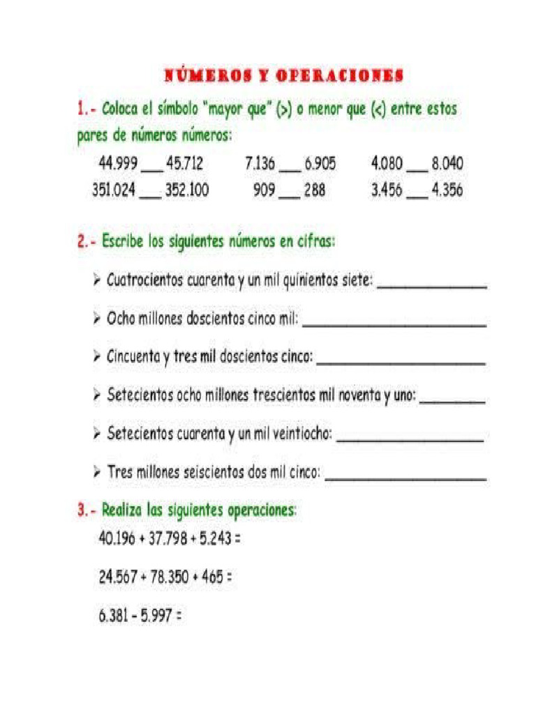 Actividades de 5to | PDF