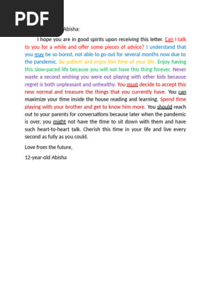 Letter to self