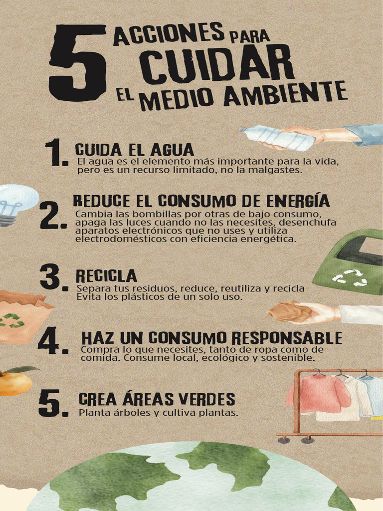10 acciones para cuidar el medio ambiente | PDF | Hogar, jardinería y ...