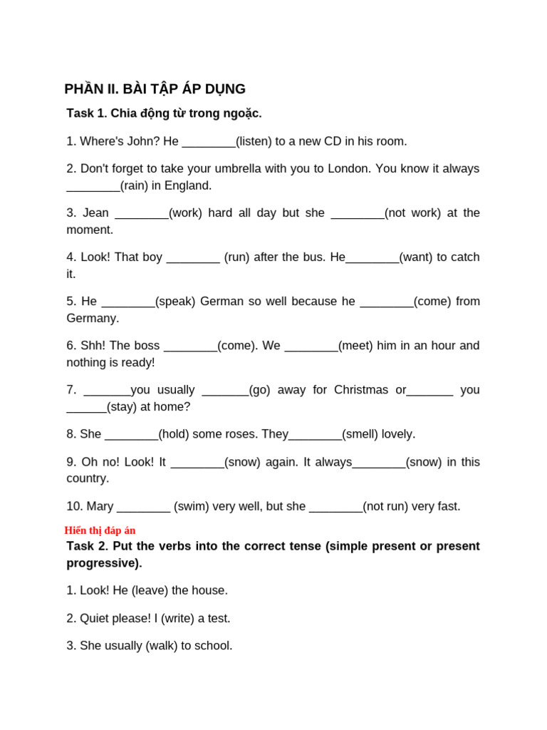 SIMPLE PRESENT VS PRESENT CONTINUOUS EXERCISES PDF intelligence overview