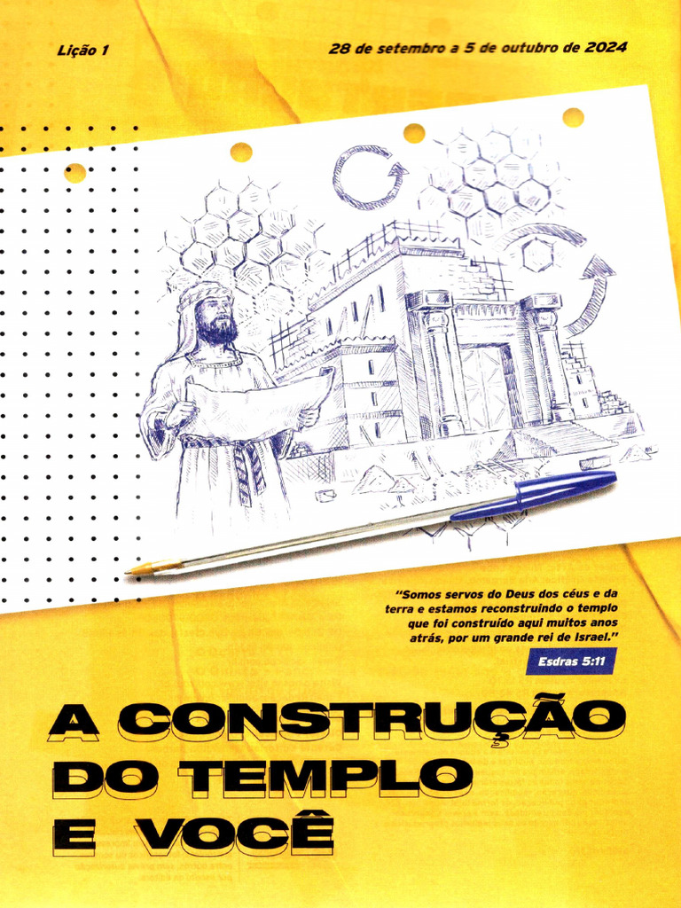 Lição 01. A CONSTRUÇÃO DO TEMPLO E VOCÊ - Adolescentes | PDF