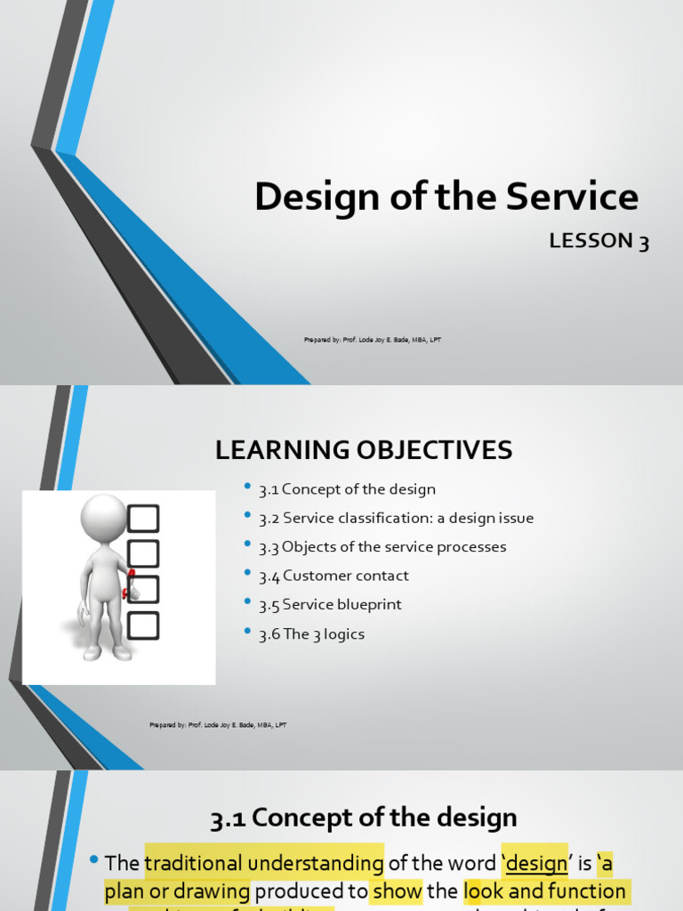 Service Design Concepts and Classifications | PDF