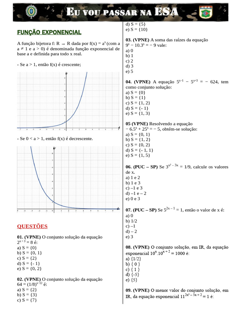 Função Exponencial | PDF