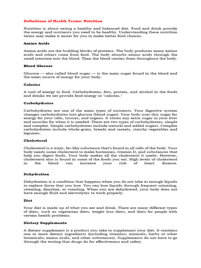 Definition of Terms | PDF