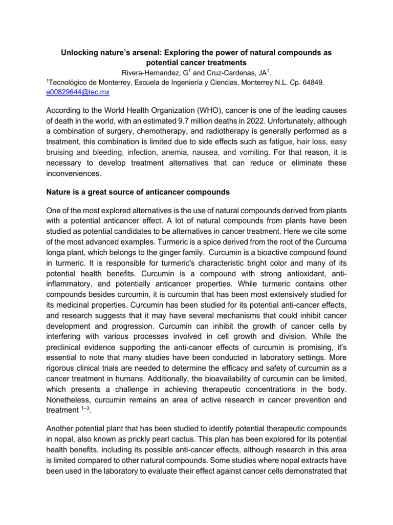 Unlocking Nature's Arsenal - Exploring The Power of Natural Compounds ...