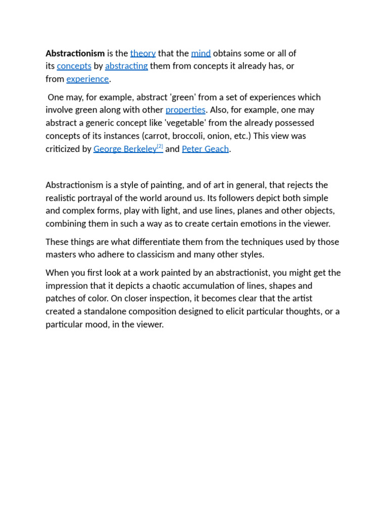 Abstractionism | PDF