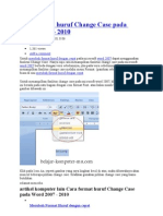 Cara Format Huruf Change Case Pada Word 2007