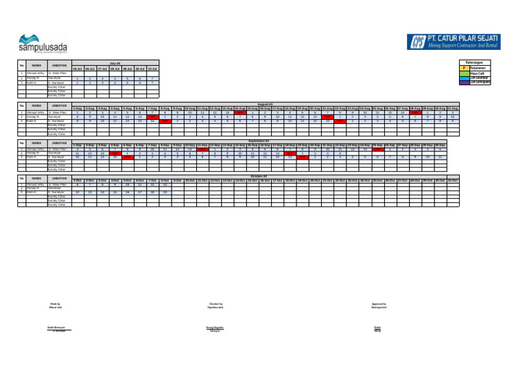 Roster Cuti - Eng | PDF