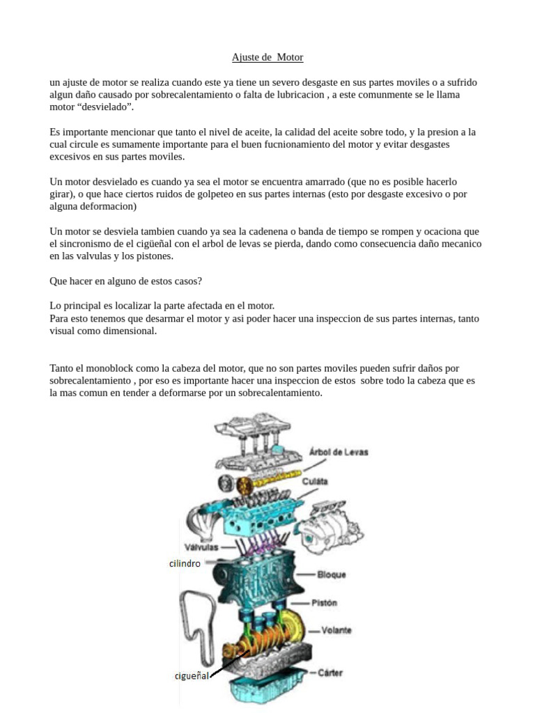 Ajuste de Motor | PDF