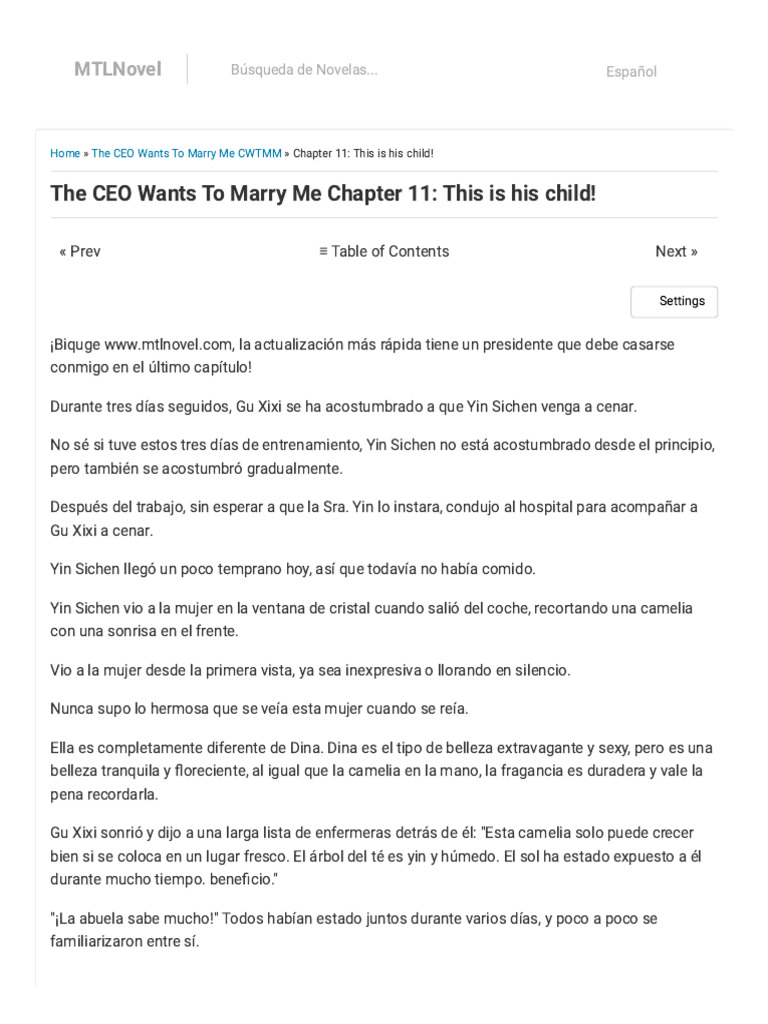 The Ceo Wants To Marry Me Cap 11 | PDF