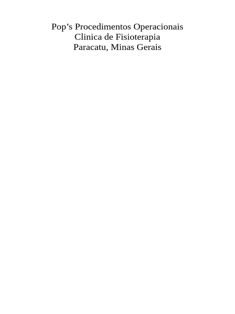 Pops Fisioterapia CEM | PDF