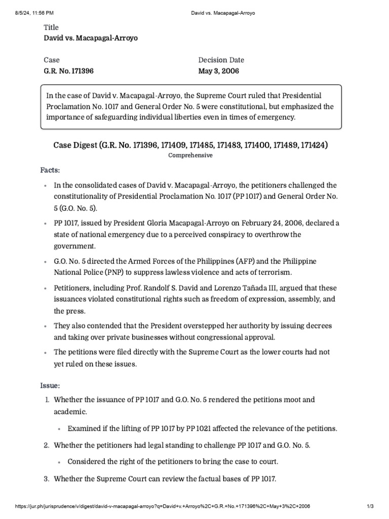 1 david vs macapagal arroyo pdf