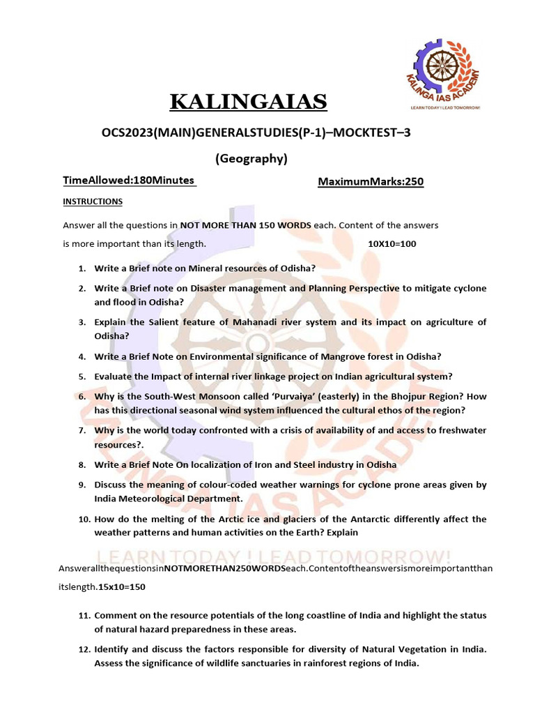 Mock Test 3 | PDF