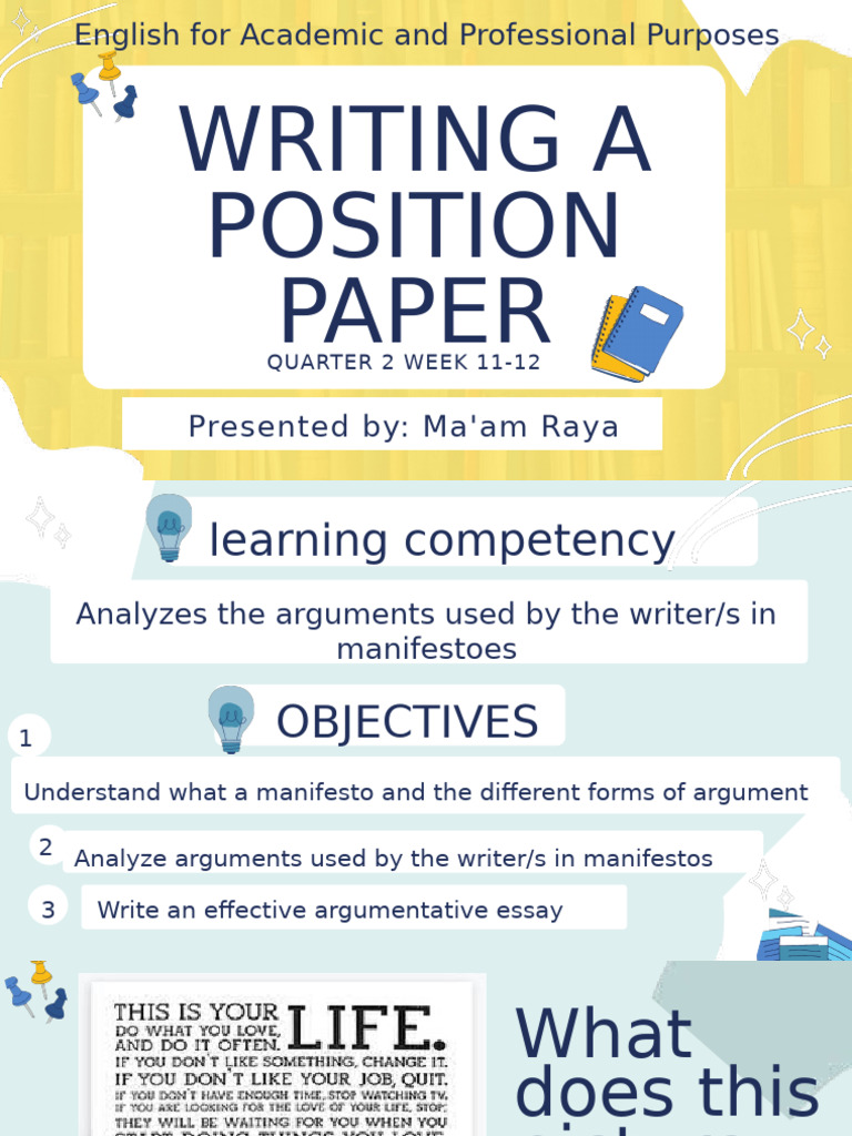 Writing an Effective Position Paper | PDF | Argument | Inductive Reasoning