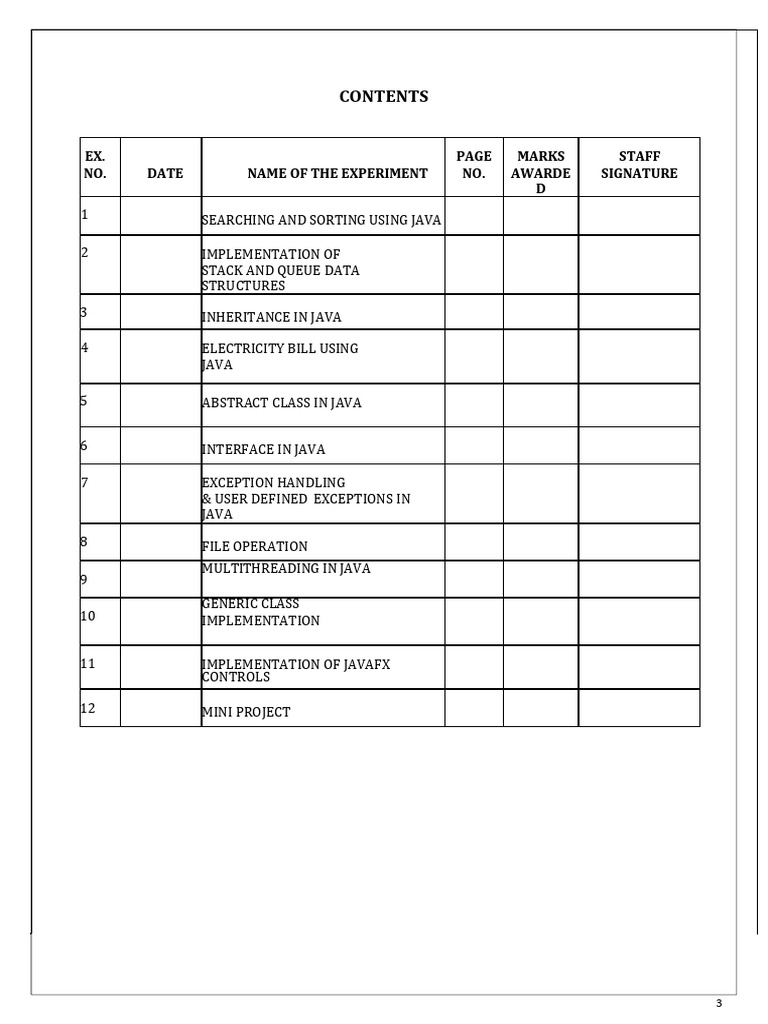 Cs3381 Oops Lab Manual | PDF