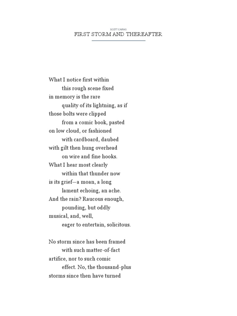 First Storm and Thereafter | PDF