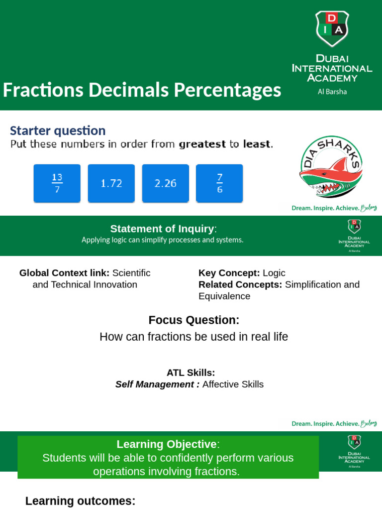 Operations With Fractions | PDF