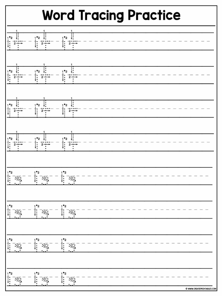 Word - Tracing - Practice 7647 188F 7F8F | PDF