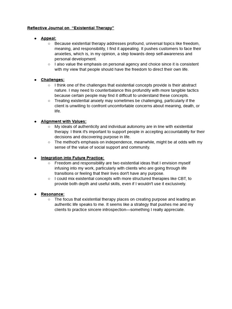 Existential approach pdf