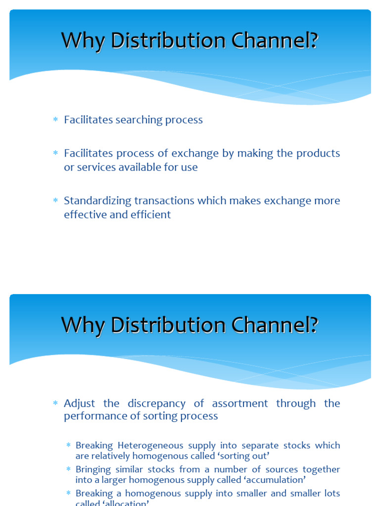 Why Distribution Channel? | PDF