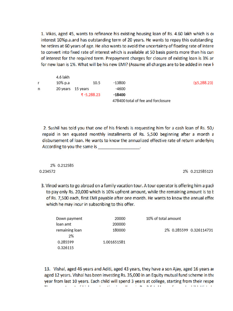 TVM Cases With Solution | PDF
