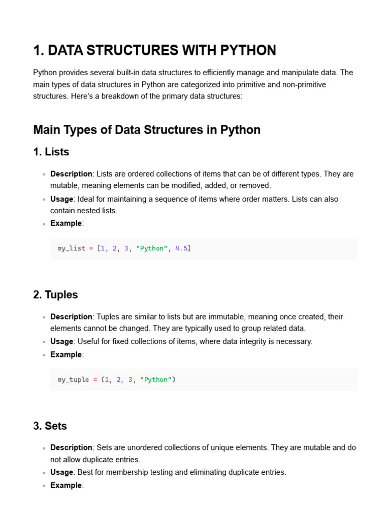Data Structures With Python | PDF | Object Oriented Programming | Class ...