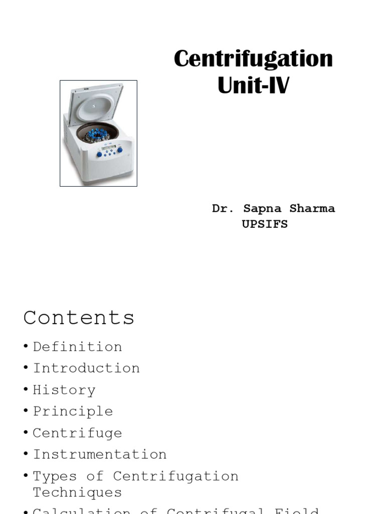 Class discussion centrifugation pdf
