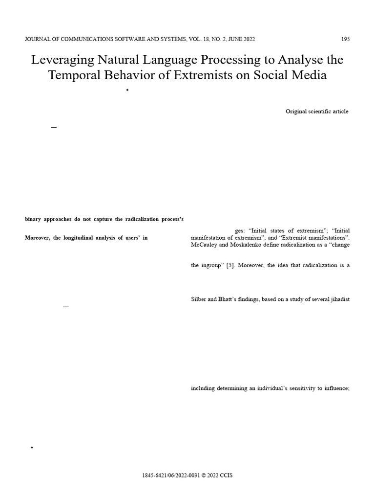 Leveraging Natural Language Processing To Analyse The | PDF | Alt Right ...