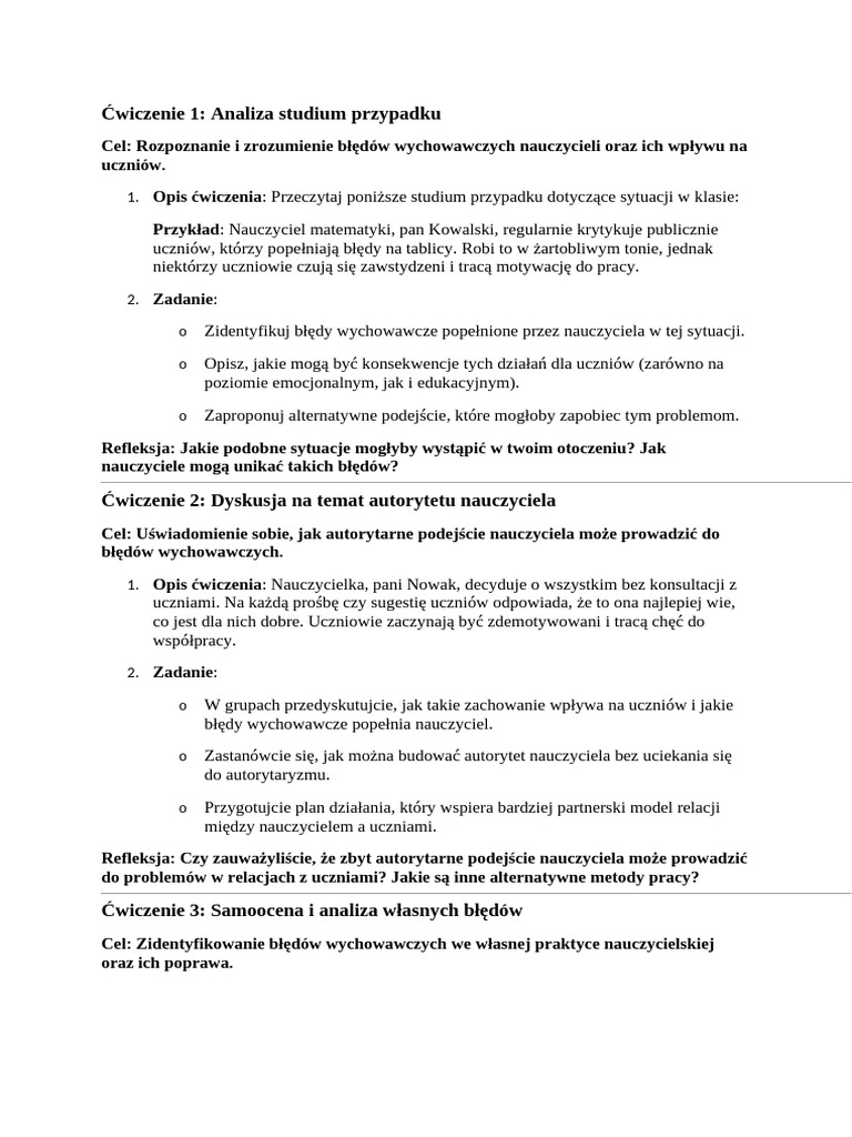Ćwiczenia Tus Odpowiedzi | PDF