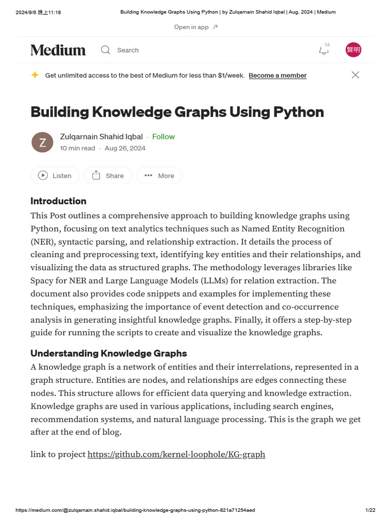 Building Knowledge Graphs Using Python - by Zulqarnain Shahid Iqbal ...