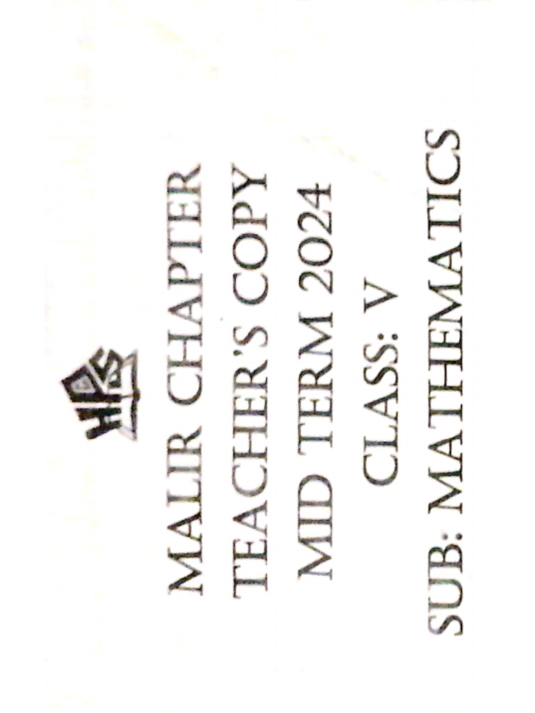 Math Grade V (1) Rotated | PDF