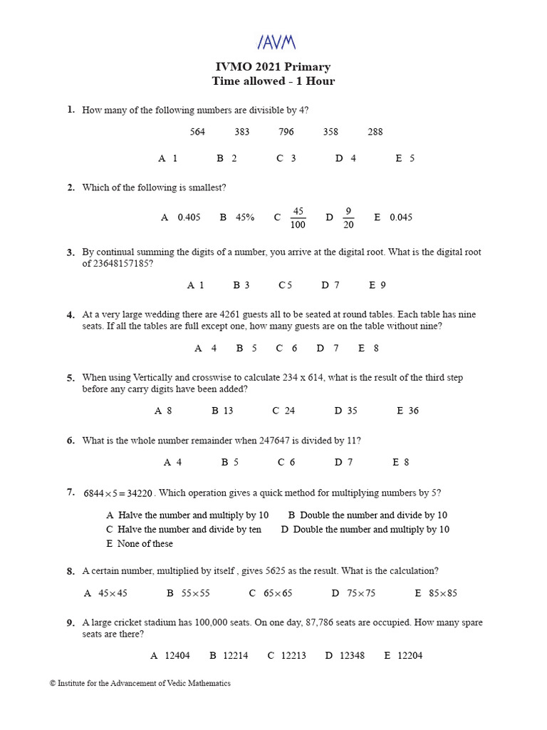 Primary Ivmo 21ws | PDF