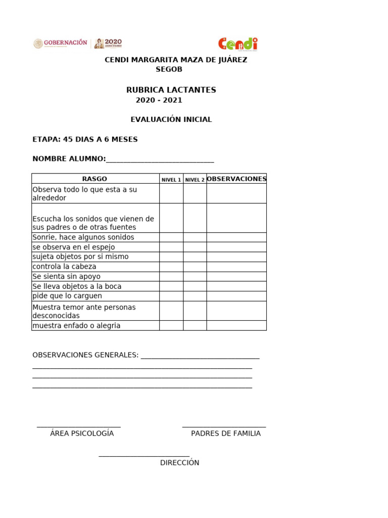Listas de cotejo pdf