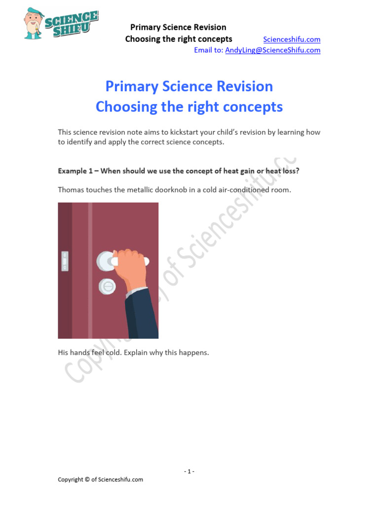 Scienceshifu - Choosing The Right Science Concepts | PDF