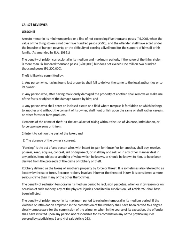 Cri 176 Reviewer | PDF