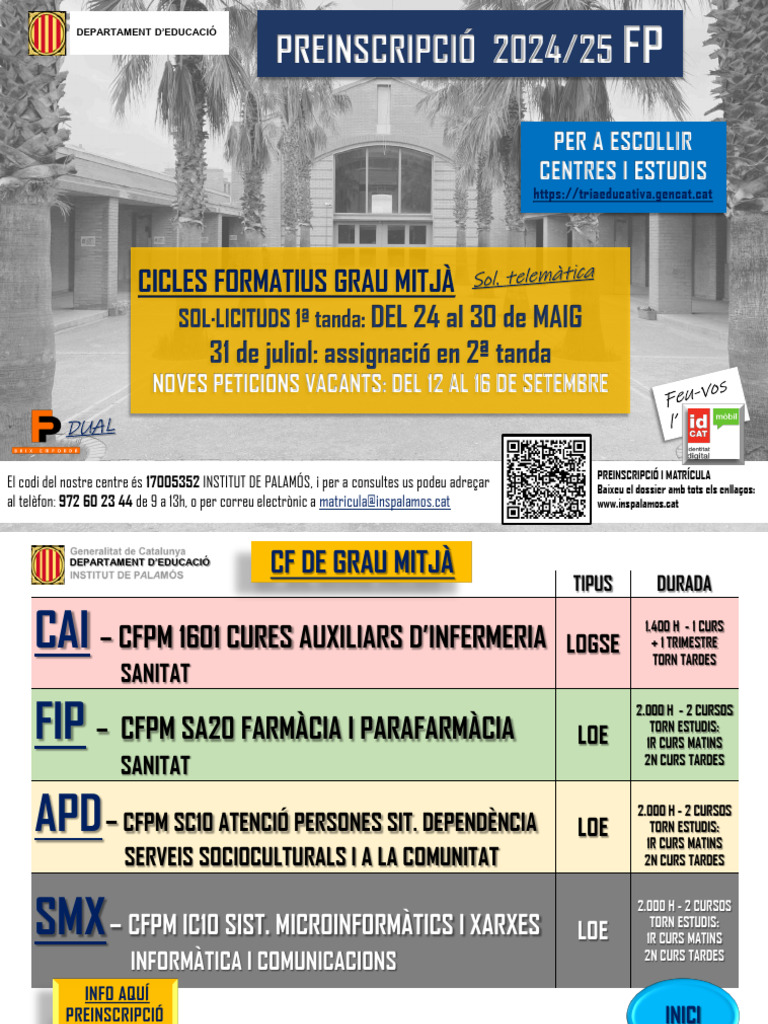 CFPM Preinscripció 24-25 Dossier | PDF