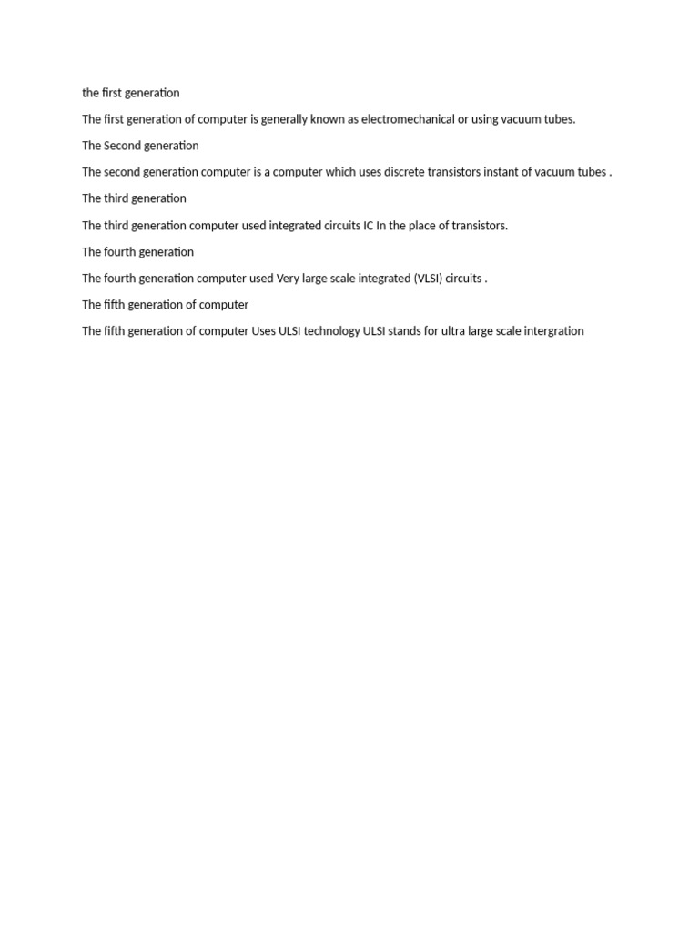 The First Generation | PDF