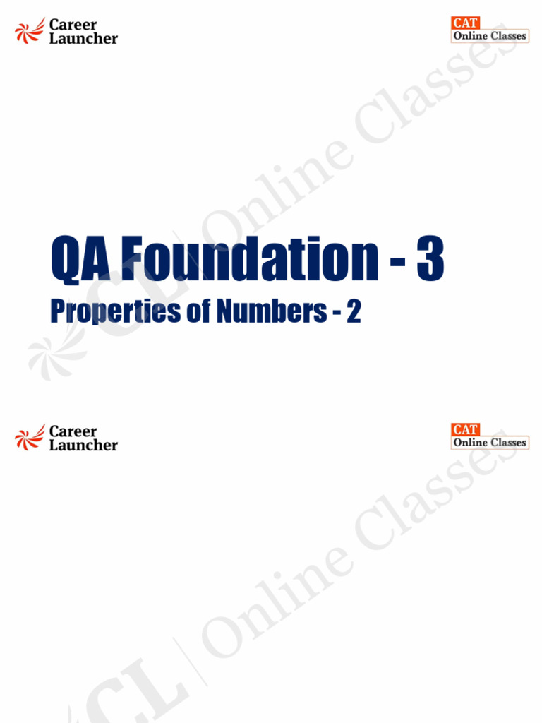 QA 03 Fon-3 Properties of Numbers-2 Q | PDF