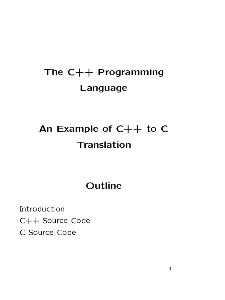 C - Translation | PDF