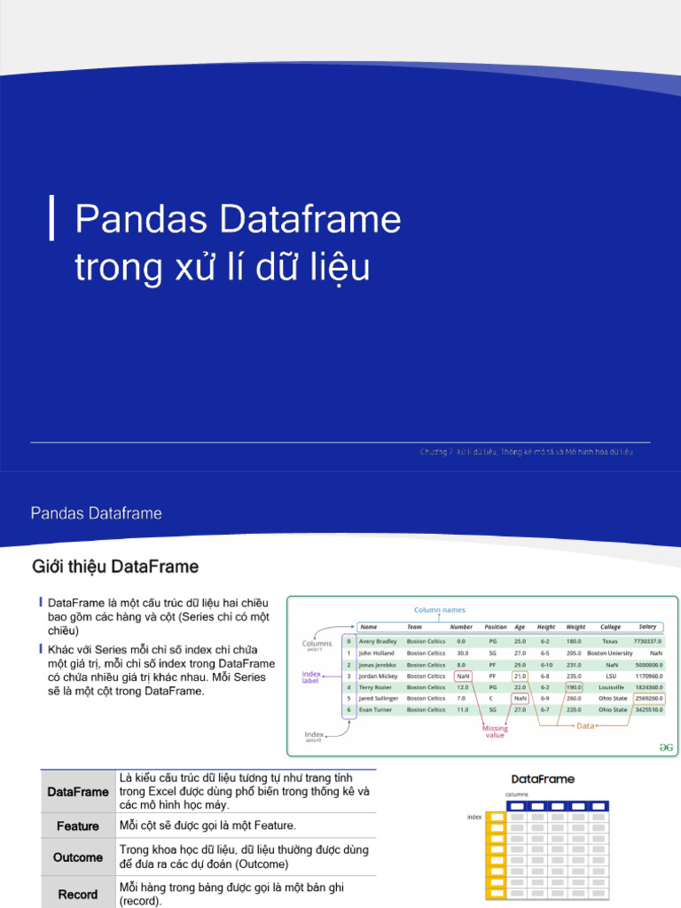 Guide sur les DataFrames avec Pandas | PDF