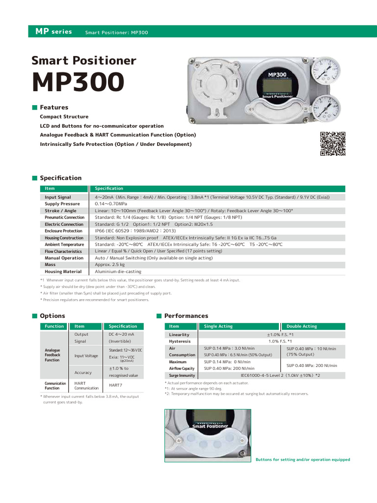 Smart Positioner: Features | PDF | Electricity | Technology & Engineering