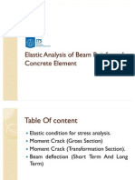 Elastic Analysis of Beam Reinforced Concrete Element
