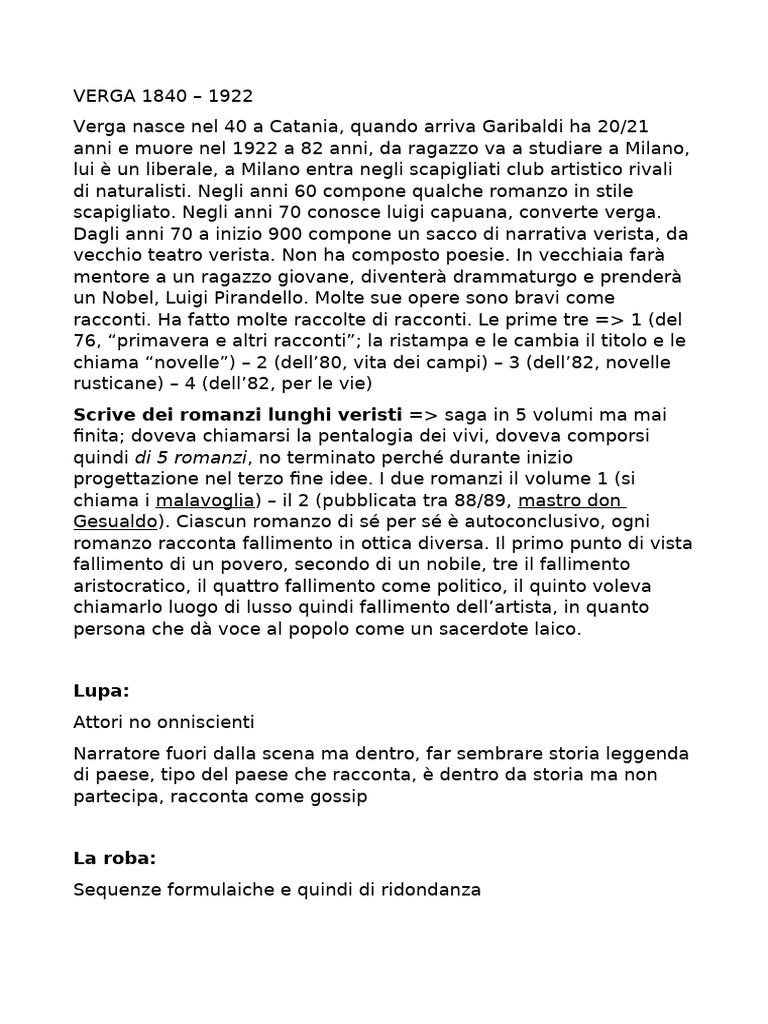 VERGA | PDF